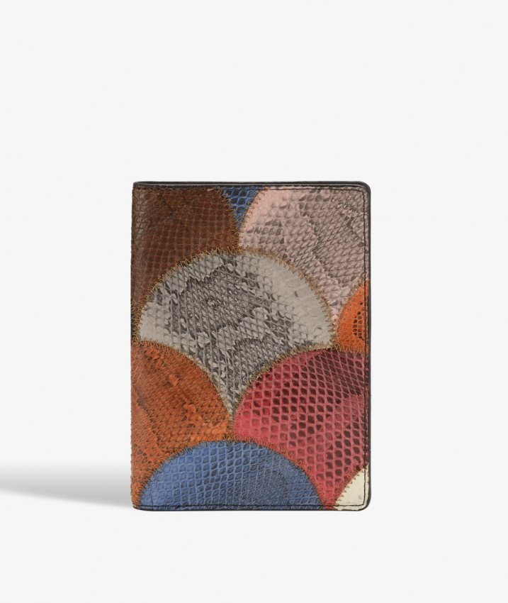 Passport Cover Real Water Snake Squama Misto