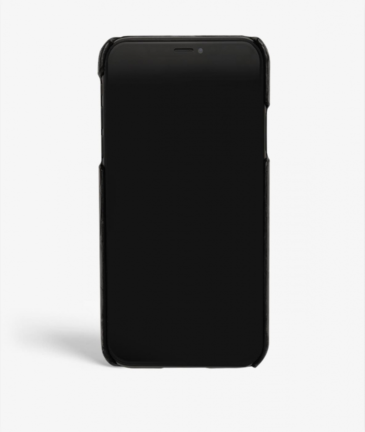 iPhone 11 Pro Mobilskal Lder Croco Svart Large
