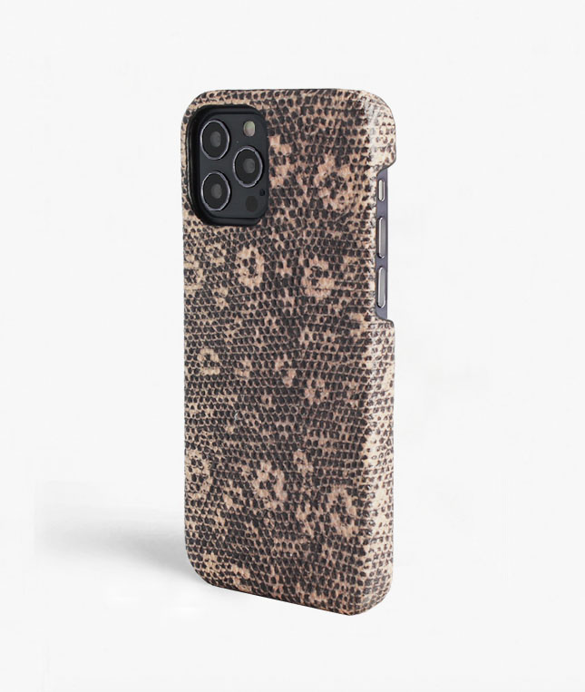 iPhone 12/12 Pro Leather Case Iguana Beige