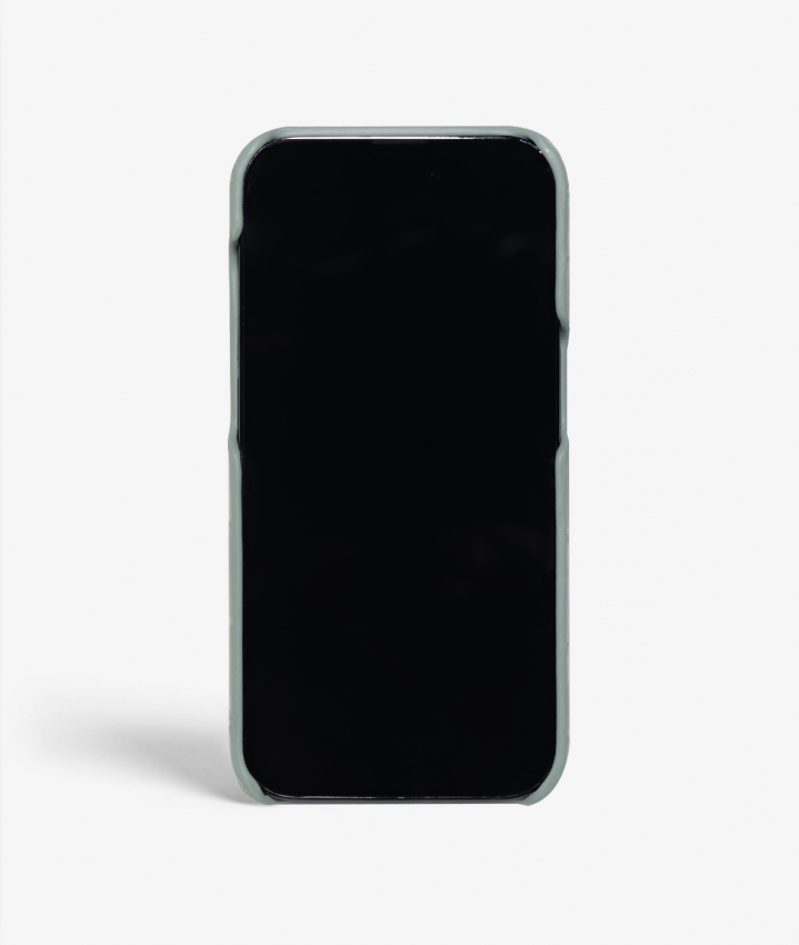 iPhone 14 Pro Max Mobilskal Lder Croco Pastell Teal