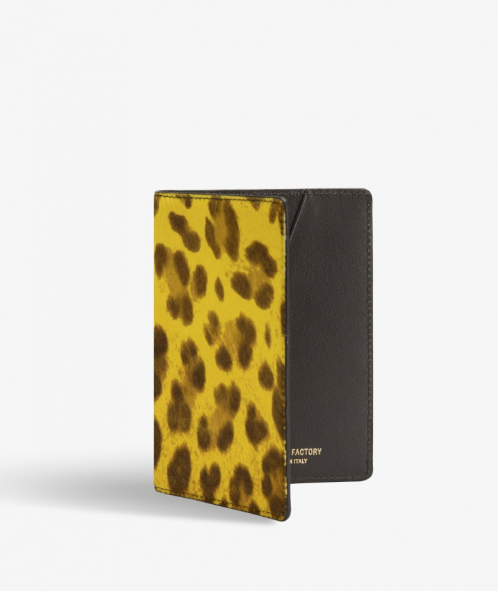 Passport Cover Pony Leopardo Yellow