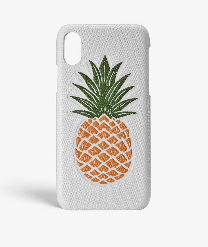 iPhone X/Xs Pineapple Orange Lizard White 