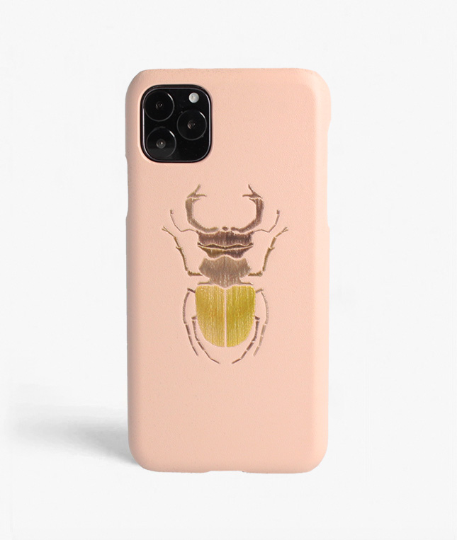 iPhone 11 Pro Mobilskal Lder Beetle Gammelrosa