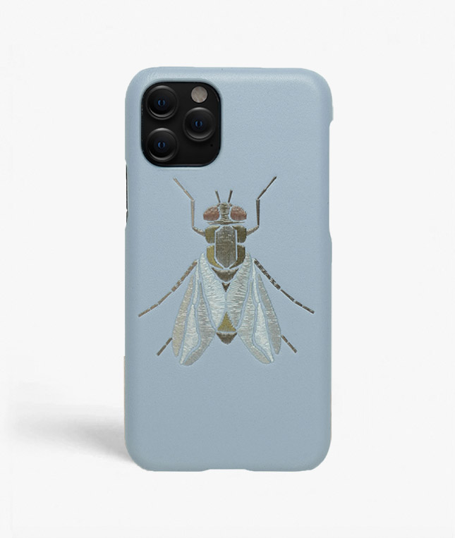  iPhone 11 Pro Max Leather Case Fly Baby Blue