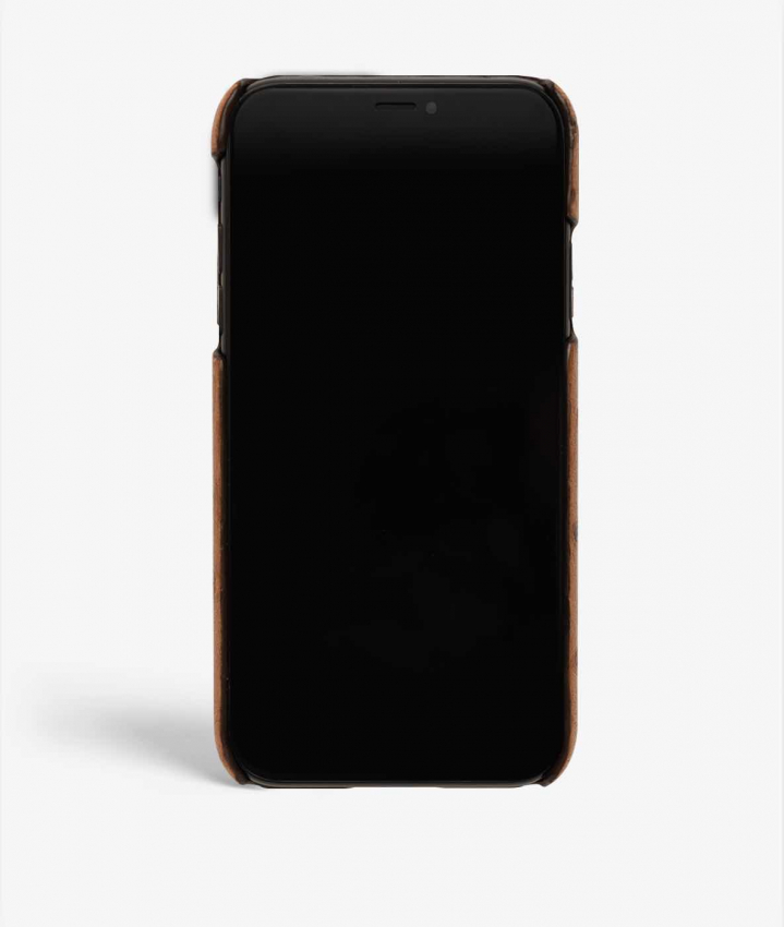 iPhone 11 Pro Leather Case Ostrich Brown