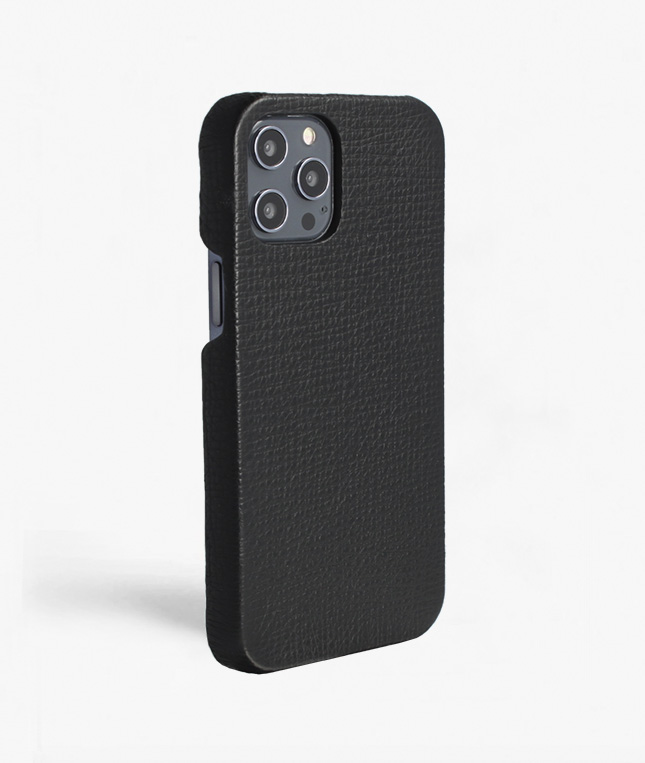 iPhone 13 Pro Max Leather Case Textured Black