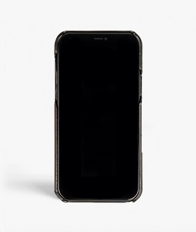 iPhone 12 Pro Max Mobilskal Lder Midnight Svart