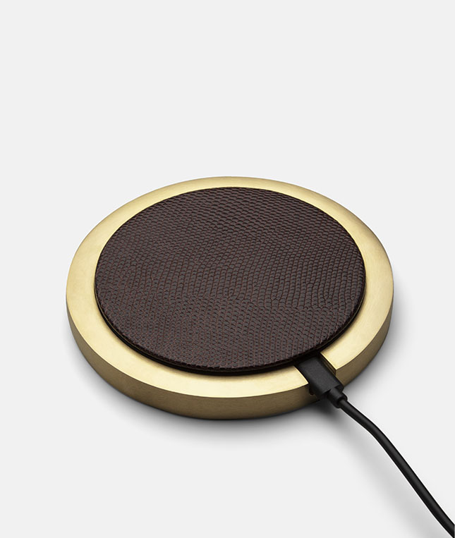 The Case Factory x Skultuna Charger Pad Lizard Brown